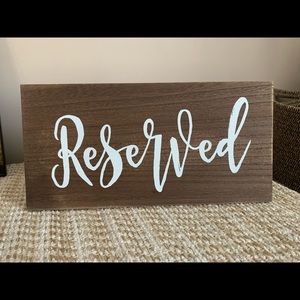 (2) Reserved Wood Decor